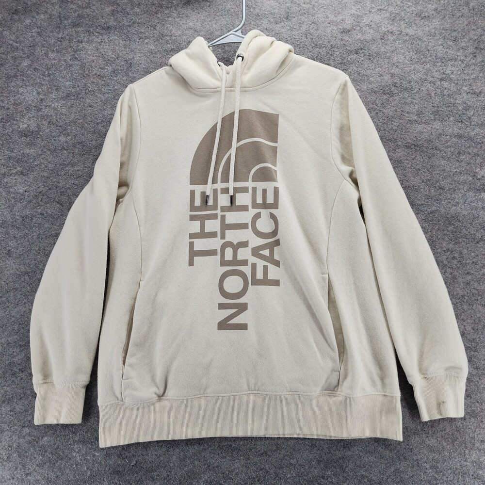 North Face Hoodie Womens Medium Ivory Hooded Sweatshirt